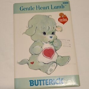 Care Bear Cousins Gentle Heart Lamb Butterick Sewing Pattern 3369 Stuffed Toy